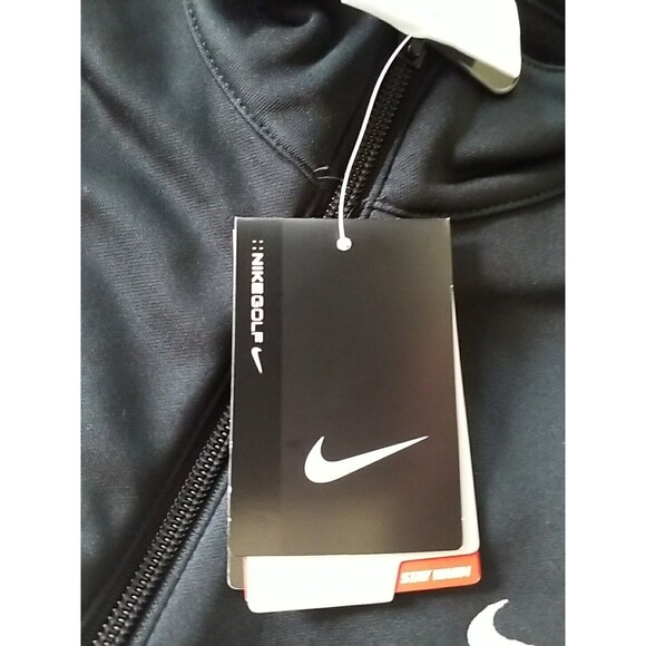 Nike Golf Jacket Womens M Therma-Fit Fleece Full Zip Black Performance 432454 - Picture 4 of 10